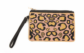 Pink & Black Cheetah Wristlet