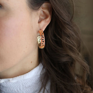 Ryan Game Day Greek Key Earrings