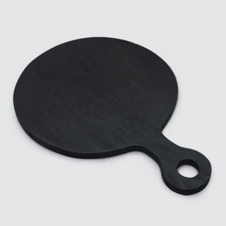 Black Round Acacia Wood Serving Board