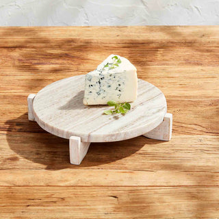 Marble & Wood Pedestal