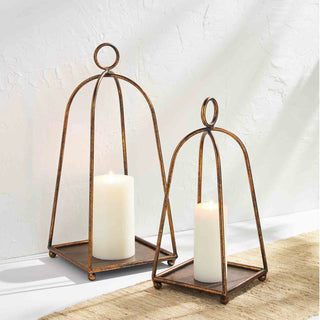 Antique Brass Lantern Set