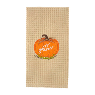 Thanksgiving Embroidered Waffle Towels