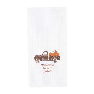 Thanksgiving Embroidered Waffle Towels