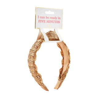 Scalloped Straw Headbands