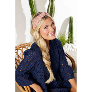 Scalloped Straw Headbands