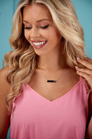 Initial Bar Necklace