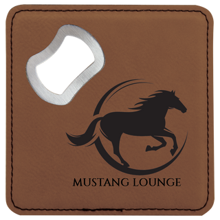 Leatherette Coaster/Bottle Opener