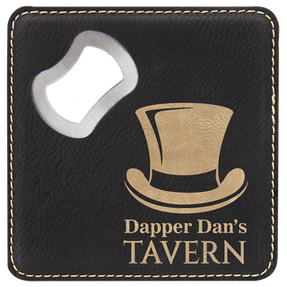 Leatherette Coaster/Bottle Opener