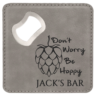 Leatherette Coaster/Bottle Opener