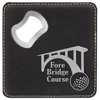 Leatherette Coaster/Bottle Opener