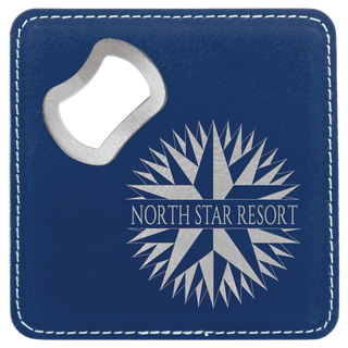 Leatherette Coaster/Bottle Opener