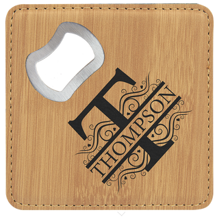 Leatherette Coaster/Bottle Opener