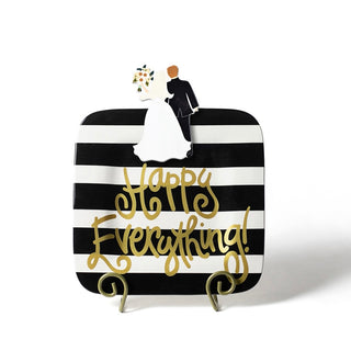 Black Stripe Mini Square Platter