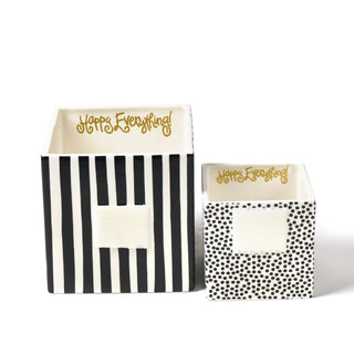 Black Stripe Medium Mini Nesting Cube