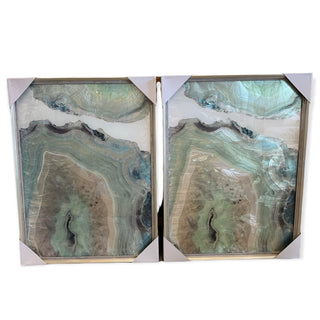 Aquamarine Geode Wall Art