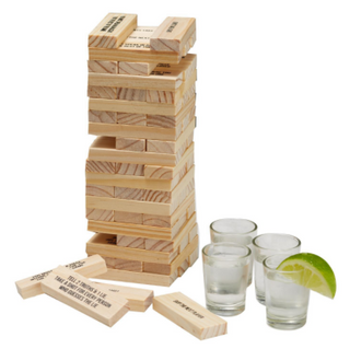 Stumbling Blocks Game w/Shot Glasses