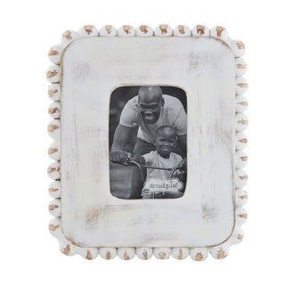 Small White Beaded Frames