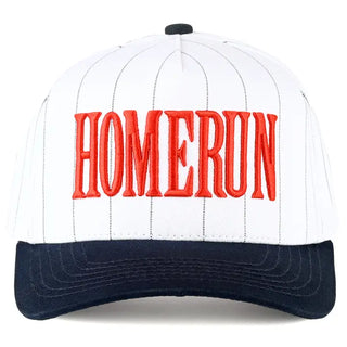 C.C Home Run Letter Stripe Two Tone Trucker Cap