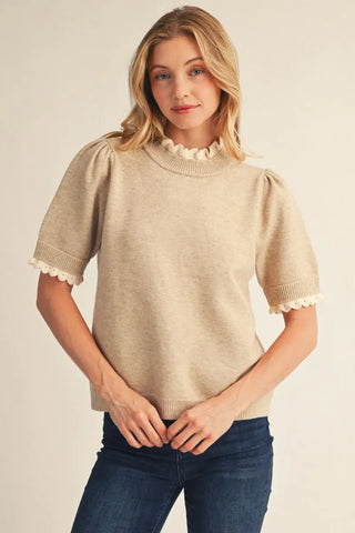 Sweater Ruffle Detail