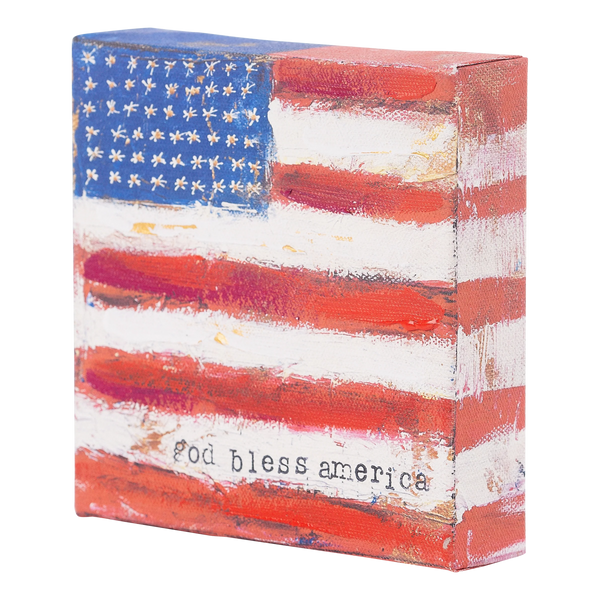 God Bless America Flag Canvas