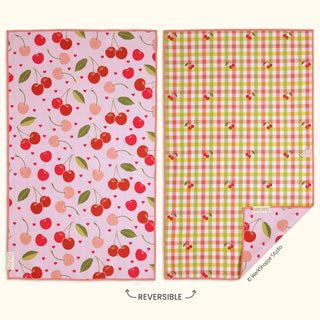 Cherry Hearts Microfiber Towel
