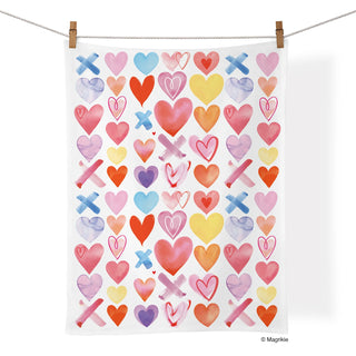 Extra Hearts Cotton Tea Towel