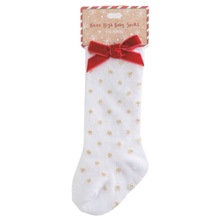 Tall Christmas Bow Socks