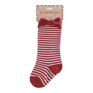 Tall Christmas Bow Socks