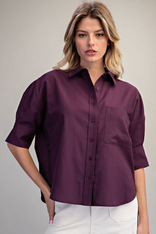 Contrast Stripe Detailing Button Down Shirt