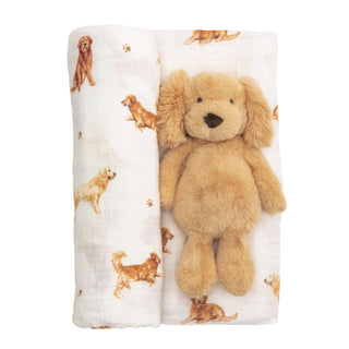 Swaddle and Rattle Set