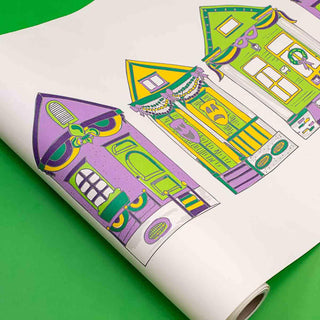 Mardi Gras Parade Paper Table Runner