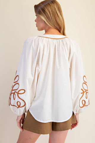 Soutache Detail Blouse