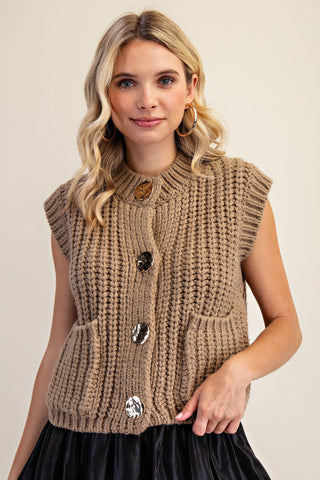 Button Knit Vest