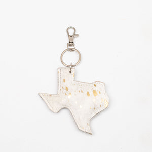 Texas Speckled Hide Keychain