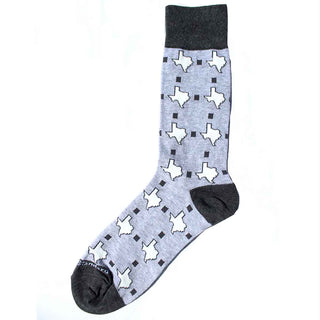 Men's Gray Texas Pride Socks