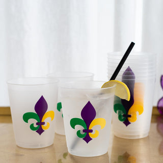 Mardi Gras Fleur Party Reusable Cups