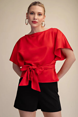 Two Way Boat Neckline Shirt