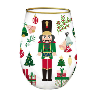 Nutcracker Pattern Wine Glass