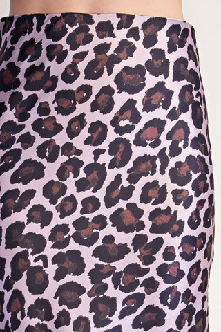 High Waist Animal Print Midi Skirt