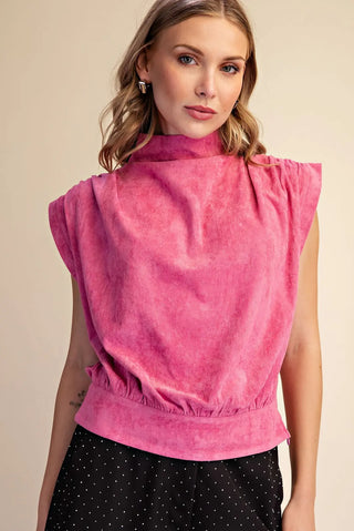 High Neck Sleeveless Top
