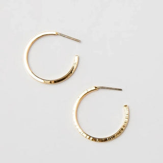 Thin Hammered Hoops