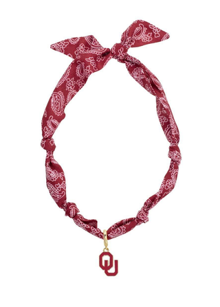OU Sooners Logo Bandana Scarf Necklace