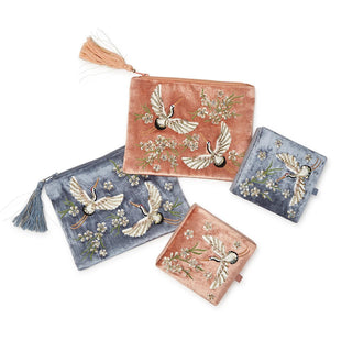 Heron Embellished Pouch & Box