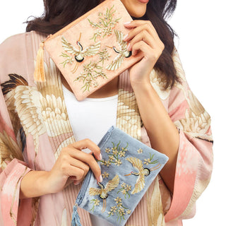 Heron Embellished Pouch & Box