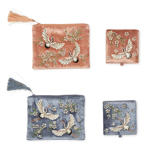 Heron Embellished Pouch & Box