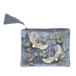 Heron Embellished Pouch & Box