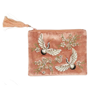 Heron Embellished Pouch & Box