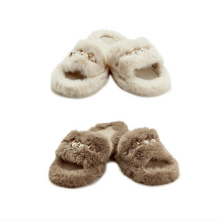 Faux Fur Slipper Slide