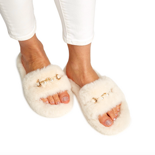 Faux Fur Slipper Slide