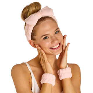 Spa Head and Wristband Set
